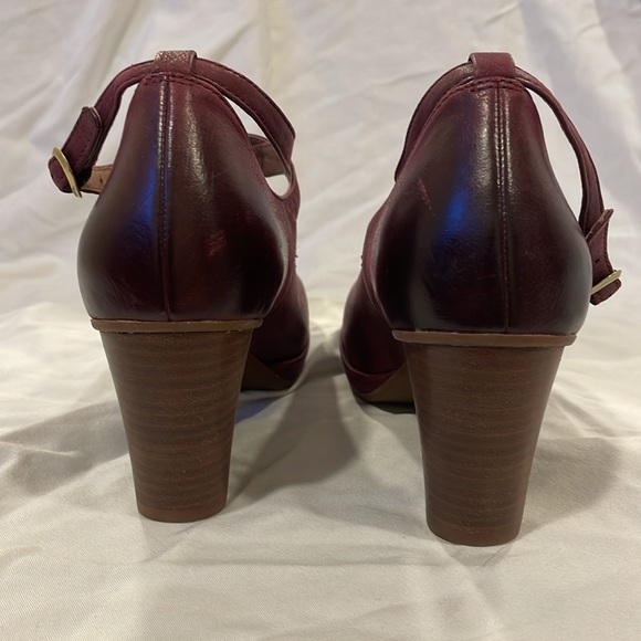 ✨Dansko Minette Shoes Ankle Strap Mary Janes Red Leather Heels Sz 36 - Picture 4 of 5